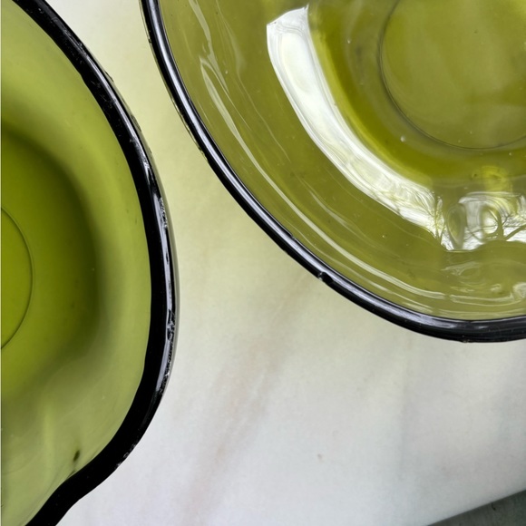 Green Glass Apple Dish, Hazel Atlas Apple Bowl. - Picture 2 of 6